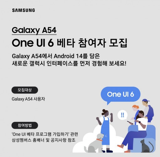 Samsung Galaxy A54 One UI 6 Beta