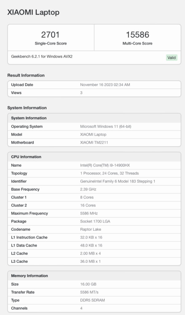 Xiaomi gaming laptop