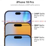 iPhone 18 Pro selfie camera upgrade