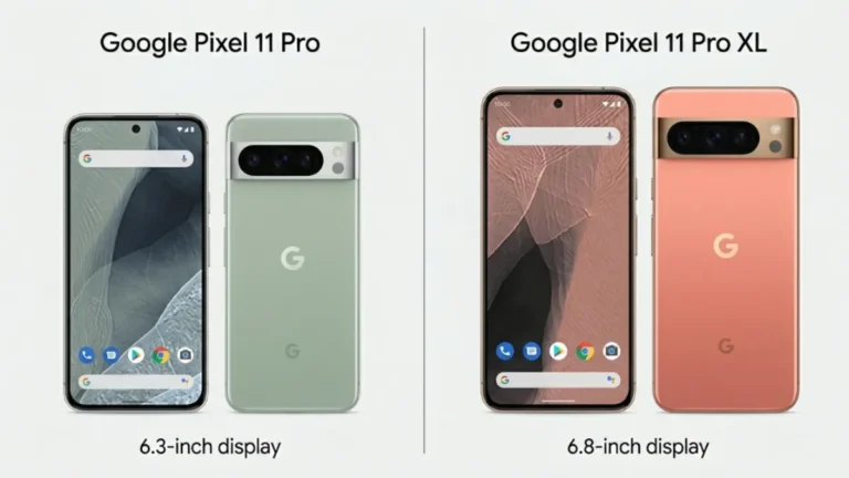 Google Pixel 11 Pro vs Google Pixel 11 Pro XL